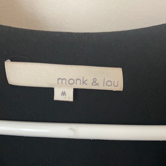 Black cinch-waist Monk & Lou dress. Medium. - Picture 3 of 4